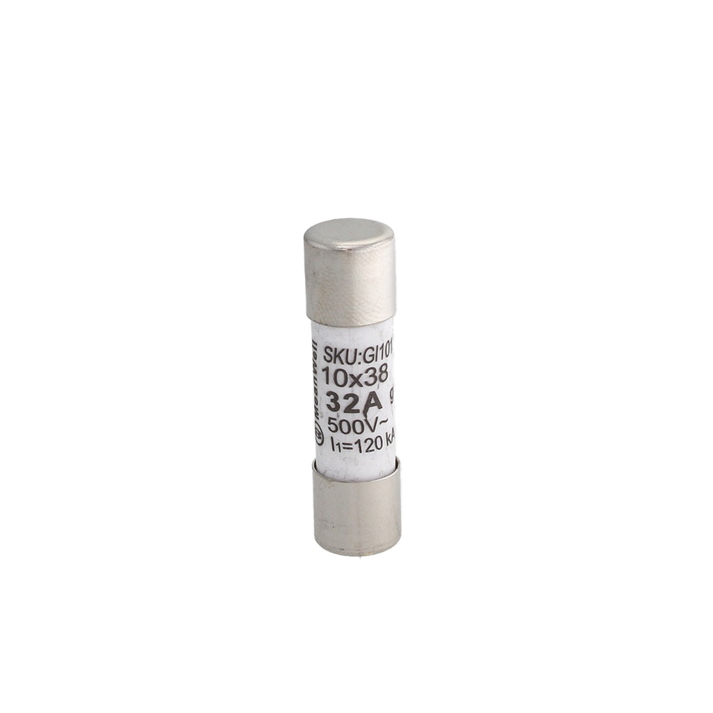MeanWell 10 Pezzi Fusibili AC 500V AC D10X38mm 32A AC 500V IP20 IEC60269 STI-32D