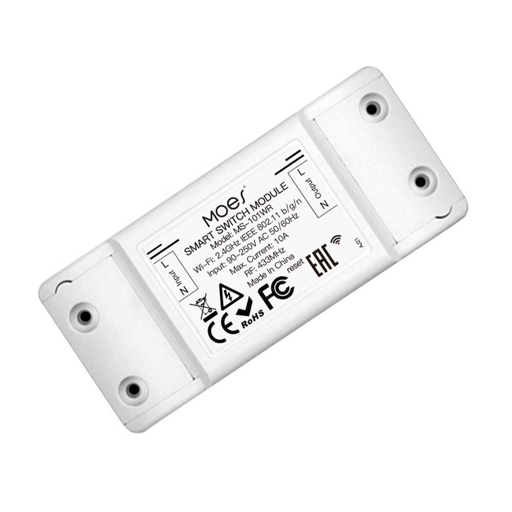 Interruttore WIFI 2.4G + RF 433MHz 10A TUYA, Smart Life 10A AC 90-250V 50/60HZ 2200W