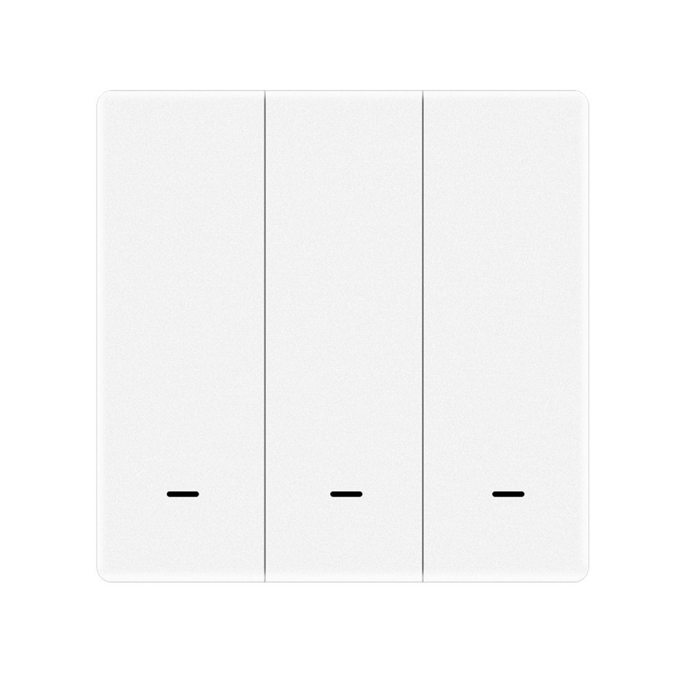 Telecomando Interruttore Protocollo ZigBee 3.0, 3 Tasti, TUYA, Smart Life 3V Con Pile CR2032, Bianco