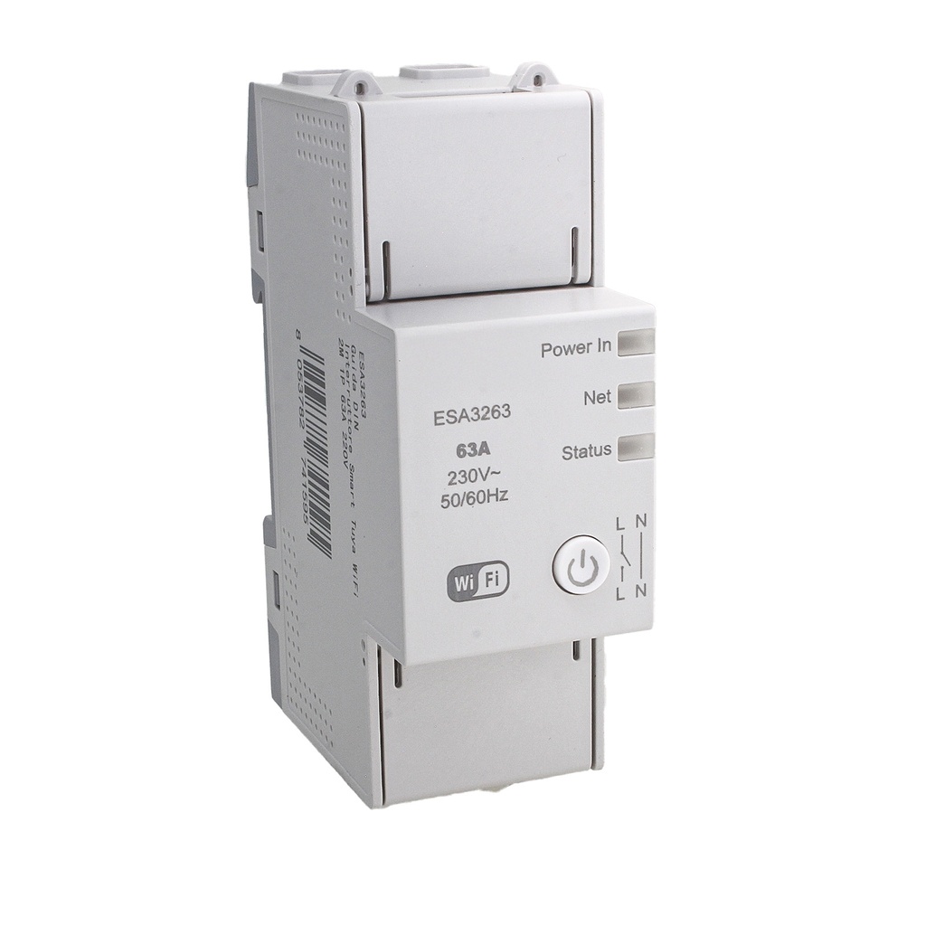 ETTROIT Interruttore Smart Tuya Wifi 1P+N 2M 63A AC 230V IP20 IEC60947