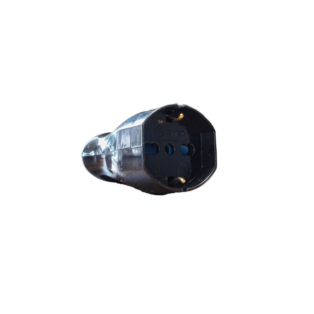 Presa Schuko Volante Femmina Multistandard P11/17 10/16A 250v 2P+T Max 1500W Nera