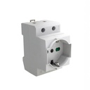 Presa Schuko + Bipasso Italiano Modulare 2M 10/16A AC 250V IP20 IEC60884
