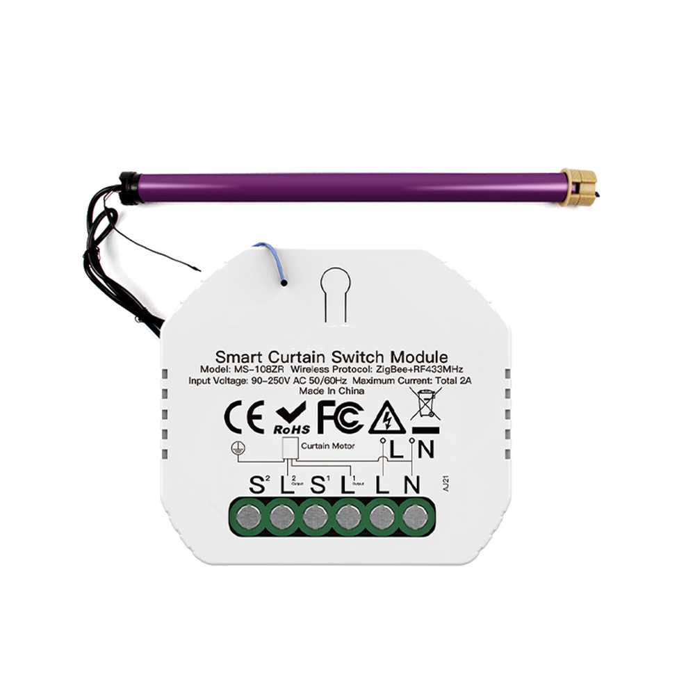 [MMC1981] Modulo Tapparelle ZigBee 3.0 + RF 433MHz, TUYA, Smart Life, 2A, AC 90-250V, 50/60HZ, 500W, 52X47X18mm, IP20, SHZ108ZR