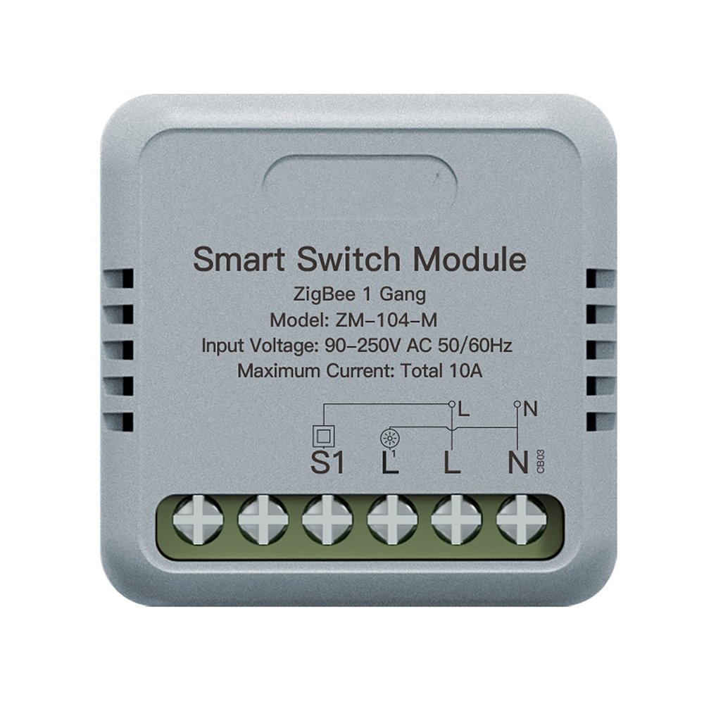 Relè Passo Passo Mini Interruttore ZigBee 3.0, 2 Canali 10A TUYA, Smart Life 10A AC 90-250V 50/60HZ 2200W 40X40X18mm IP20