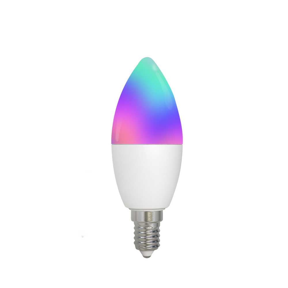 Lampada Led E14, ZigBee 3.0, RGB+CW, TUYA, Smart Life AC 90-250V, 50/60HZ, 6W, 37X106mm, IP20, SHZ61405