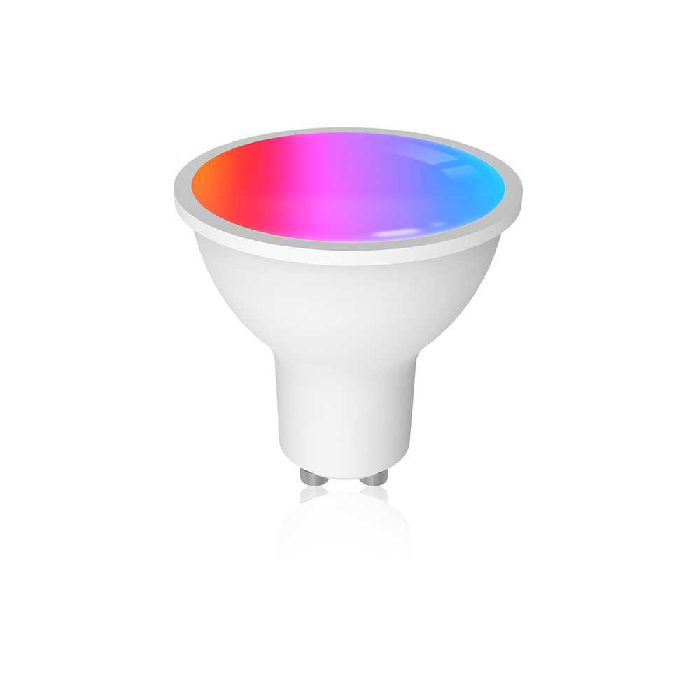 [MMC6810] Lampada Led Matter GU10, RGB+CW, Matter WIFI 2.4G, TUYA, Smart Life, Apple Home, Google Home, Alexa, SmartThings, AC 90-250V, 50/60HZ, 5W, 50X55mm, IP20, MU11005