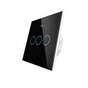 Interruttore Da Scatola 502, Touch Nero 3 Tasti, WIFI 2.4G+BLE+RF 433MHz, Bluetooth BLE Mesh, TUYA Smart Life, 220V 10A, 86X86X30mm Per Scatola 502, IP20, SH9443B