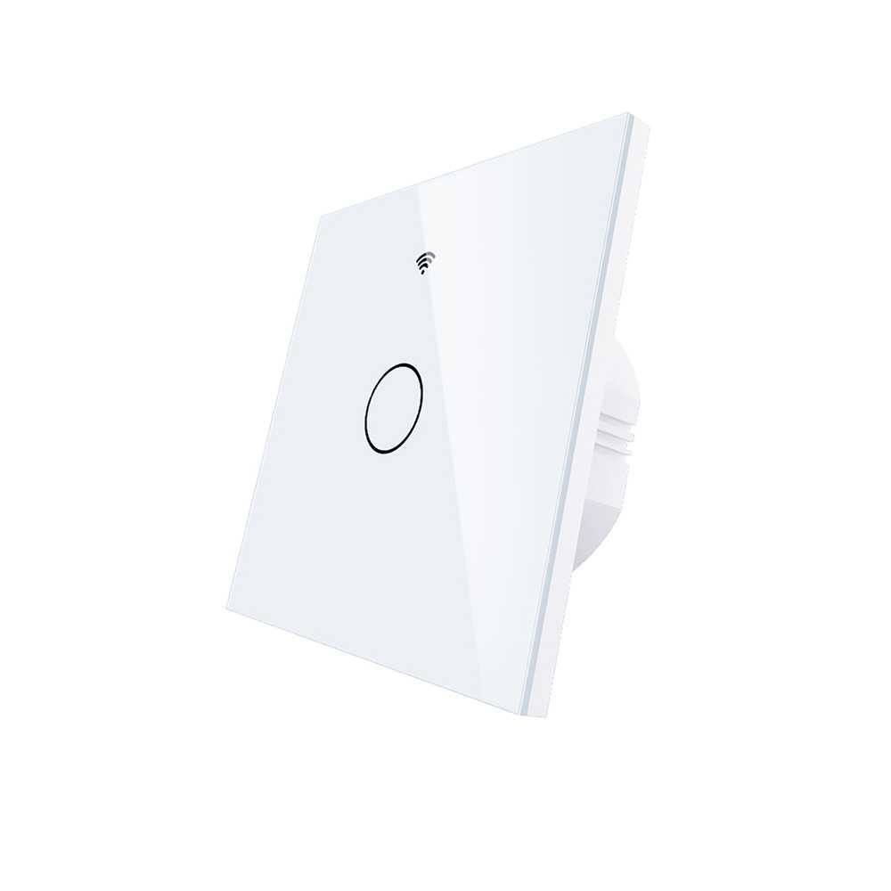 A2ZWORLD Interruttore Da Incasso Scatola 502, Touch, Bianco, WIFI 2.4G Matter, TUYA, Smart Life,Apple Home, Google Home, Alexa, SmartThings, 10A, AC 90-250V, 50/60HZ, 86X86X30mm, IP20, Disponibili 1,2,3 Tasti