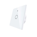 Interruttore Da Incasso Scatola 502, Touch Bianco 1 Tasto, WIFI 2.4G Matter, TUYA, Smart Life,Apple Home, Google Home, Alexa, SmartThings, 10A, AC 90-250V, 50/60HZ, 86X86X30mm, IP20