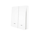 Telecomando Interruttore 2 Tasti, RF 433MHz, TUYA, Smart Life, 3V Con Pile CR2032 (non incluse), 86X86X16mm, IP20, SH4492