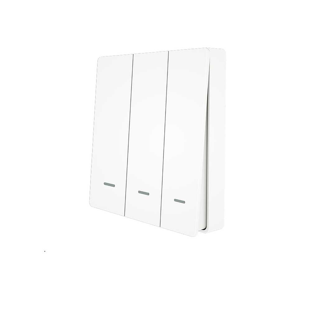 Telecomando Interruttore RF 3 Tasti, RF 433MHz, TUYA, Smart Life, 3V Con Pile CR2032 (non inclusa), 86X86X16mm, IP20, SH4493