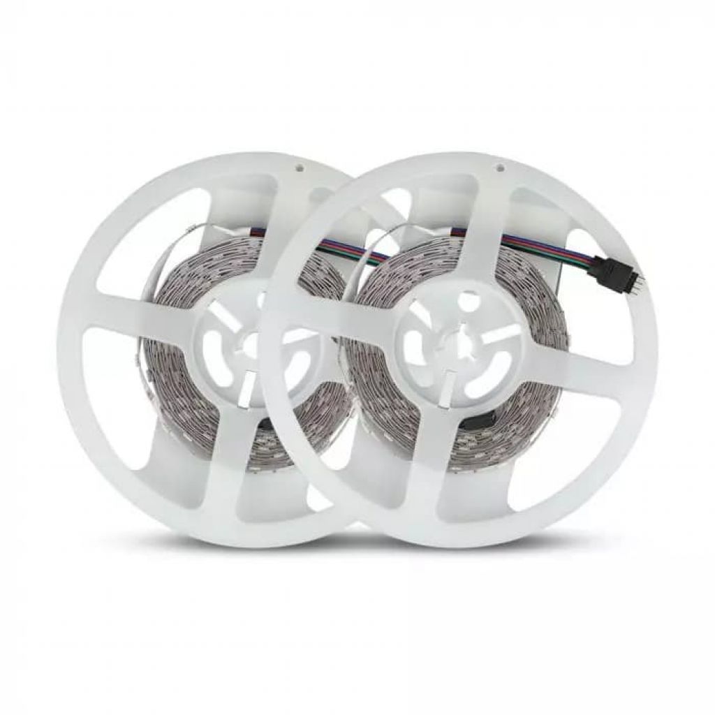 Kit Striscia LED SMD 5050 4,8W/m 30 LED/m RGB 2x5metri con Telecomando e Alimentatore SKU-2630