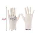 12 Paia Guanti da Lavoro Bianco Taglia S 7 Con Rivestimento in Lattice 
