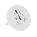 Convertitore Adattatore Viaggio Da Spina Schuko 16A A Presa UK USA AUS CN Colore Bianco Max 2300W