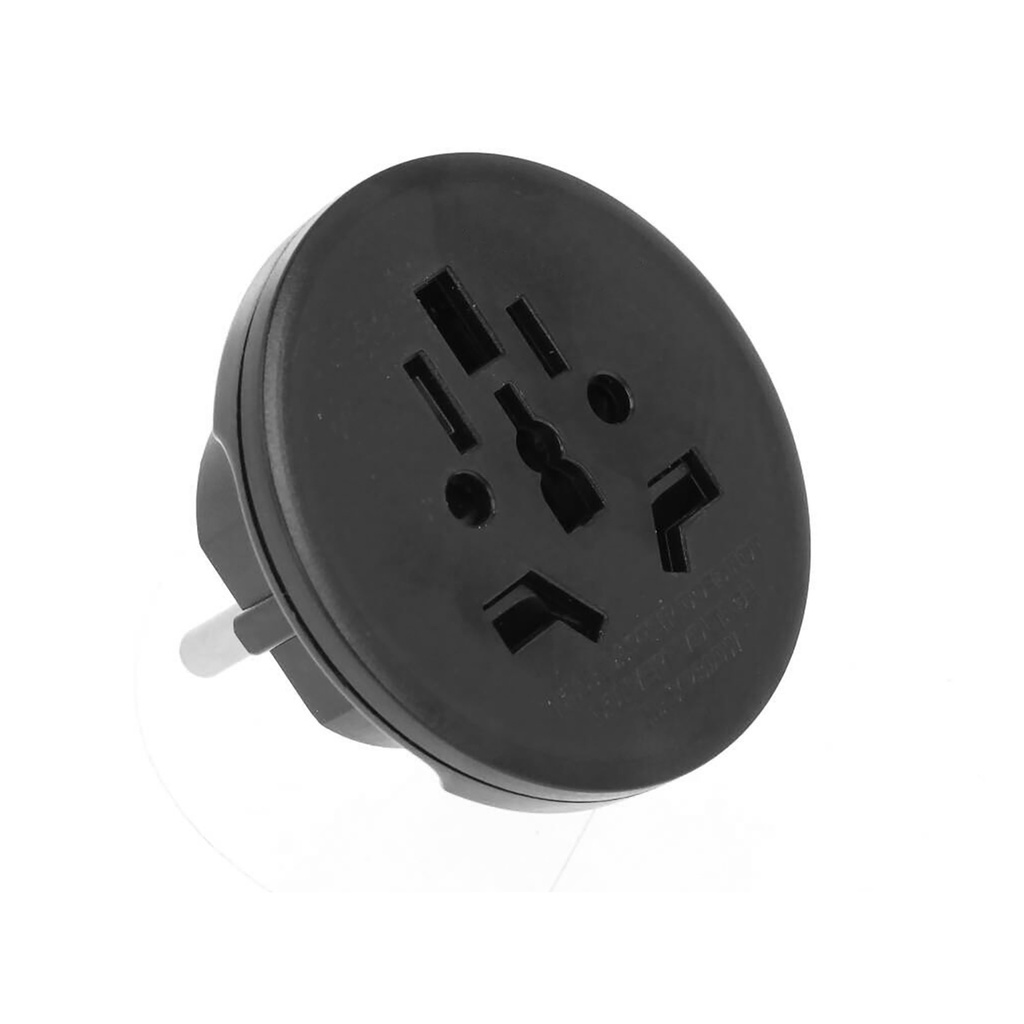 Convertitore Adattatore Viaggio Da Spina Schuko 16A A Presa UK USA AUS CN Colore Nero Max 2300W