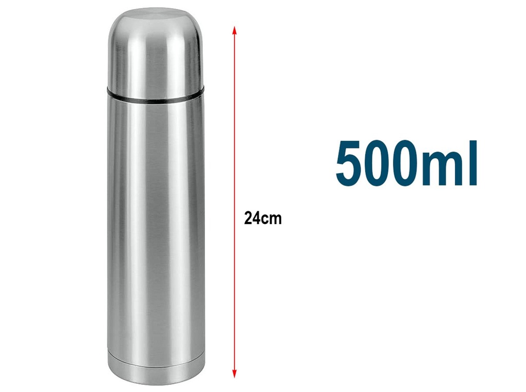 Bottiglia termica in acciaio inox 500 ml, borraccia per bevande calde e fredde