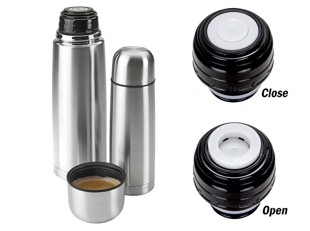 Bottiglia termica in acciaio inox 750 ml, borraccia per bevande calde e fredde