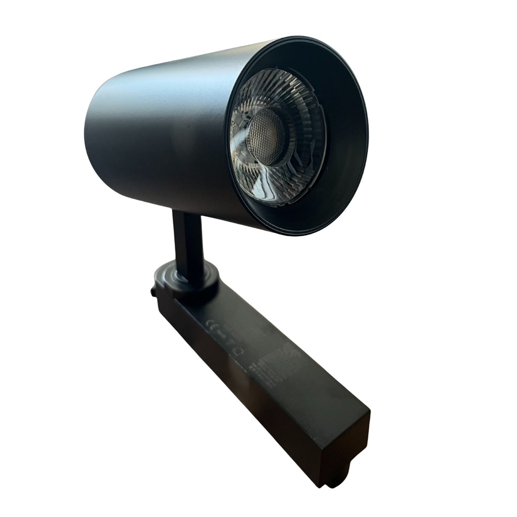 2 Pezzi Faro Led Binario Monofase 30W 2600LM 220V, Corpo Nero, Luce Bianco Neutro 4000K, Angolo 36° CRI>90, D80X138mm