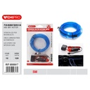 Striscia LED Decorativa Blu Super Sottile per Interno Auto Lunga 5 Metri Tagliabile Alimentata da USB (copia)