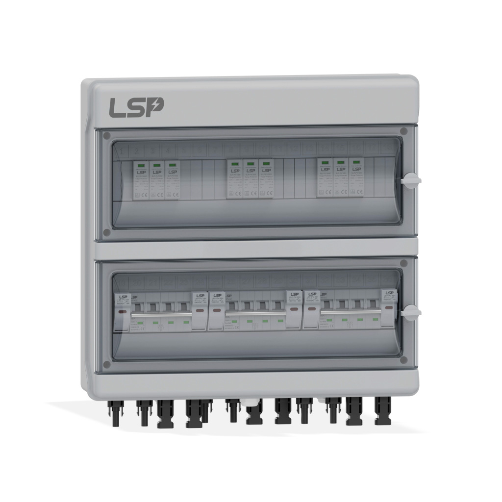 SLP-PV1000-S condividi V-TAC Quadro di Campo DC 3 Stringhe 3 MPPT 1000VDC 16A con Centralino IP65 18 Moduli LSP 11952 