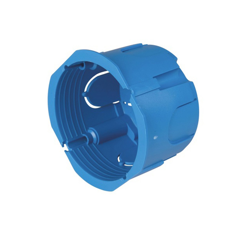 Scatola 502 rotonda per pareti leggere in cartongesso, 71x50 mm, 2 posti, ideale per installazioni elettriche interne FG10252