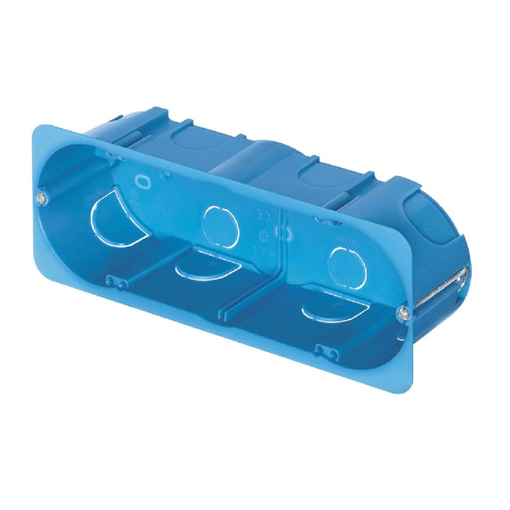 MeanWell Scatola rettangolare per pareti leggere in cartongesso, 6 posti, ideale per installazioni elettriche interne