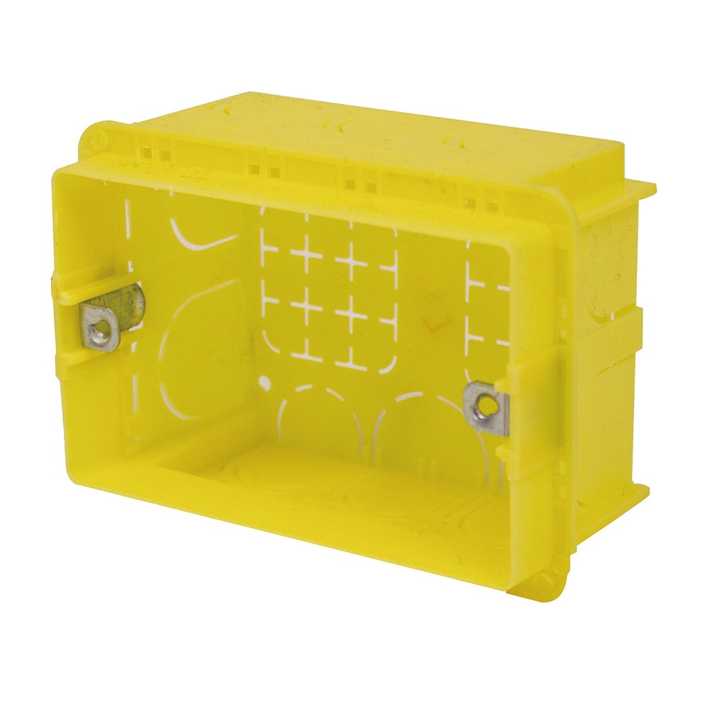 MeanWell Scatola rettangolare con inserto metallico, 3 posti, ideale per installazioni elettriche interne