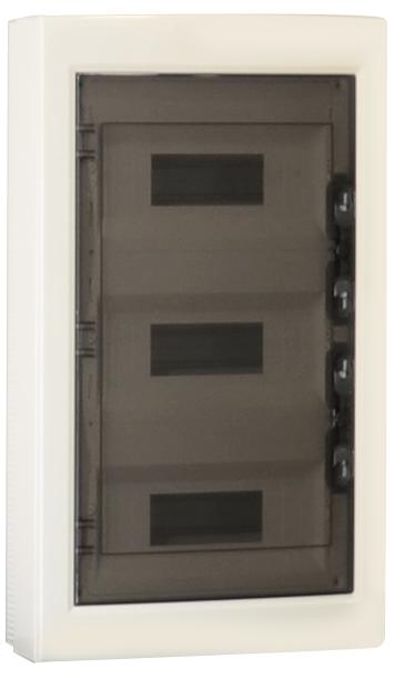 Centralino da parete 36 moduli, bianco IP40, 400x400x120 mm, RAL 9016, ideale per installazioni elettriche domestiche e industriali