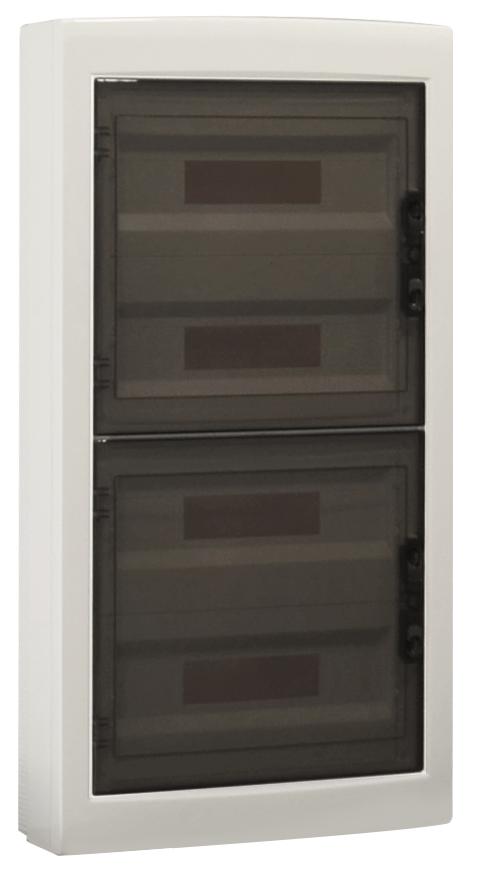 MeanWell centralino da parete 72 moduli, bianco IP40, 400x840x140 mm, RAL 9016, ideale per installazioni elettriche domestiche e industriali