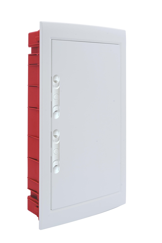 MeanWell centralino da incasso con portello cieco e telaio estraibile, 36 moduli, bianco, ideale per installazioni elettriche interne