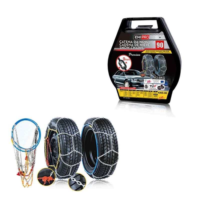 [CN25090] Catena Da Neve 9mm KNS90 Gruppo 90 Omologato ONORM V5117