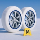 Calze Da Neve per Auto Omologate EN 16662-1 Modello Bianco Standard Misura M