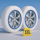 Calze Da Neve per Auto Omologate EN 16662-1 Modello Bianco Standard Misura XXL
