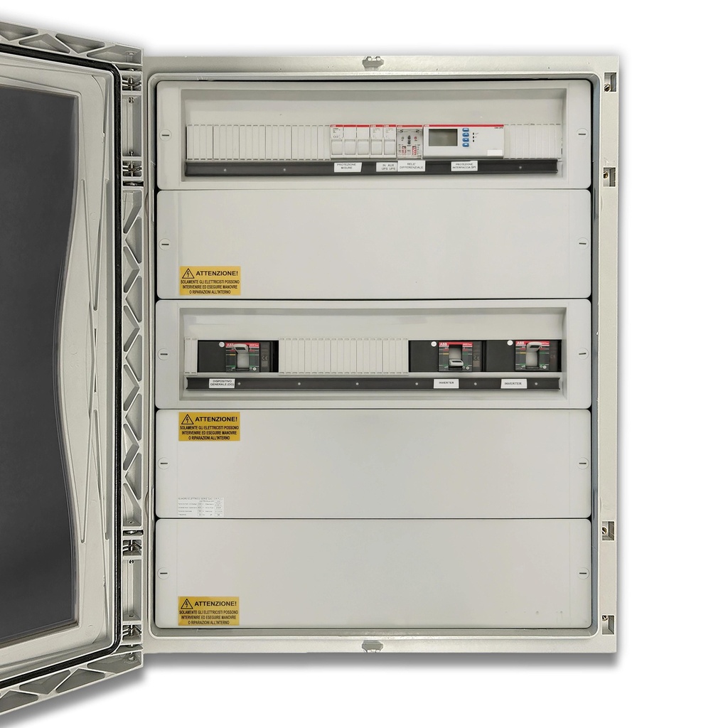 [FV-QACT100-2] Quadro Elettrico Fotovoltaico AC Trifase Doppio Inverter 100kW 160A 400V IP66, 140 x Moduli, Differenziale Tarabile QACT100-2 