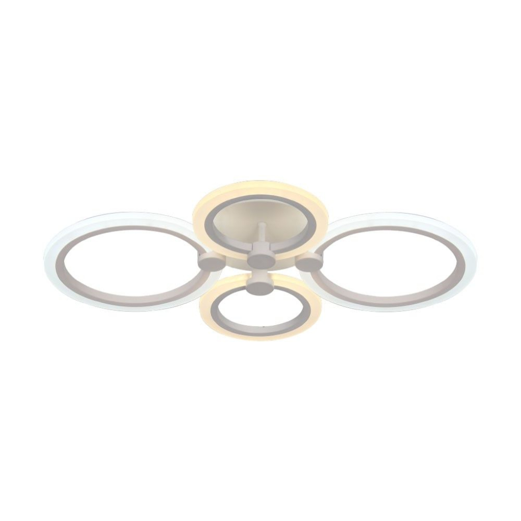 Lampadario LED a Plafone con Telecomando 45W dal Design Moderno e Fascio Luminoso 360° Colore Bianco 600x400x100mm Dimmerabile CCT 3in1 23394