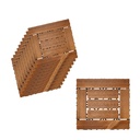 10 Pezzi Piastrelle Legno da Giardino, 30X30X2.3cm, Pavimento Esterno In WPC, Colore Legno Scuro Da 7 Listelli, Totale 0.9 m²