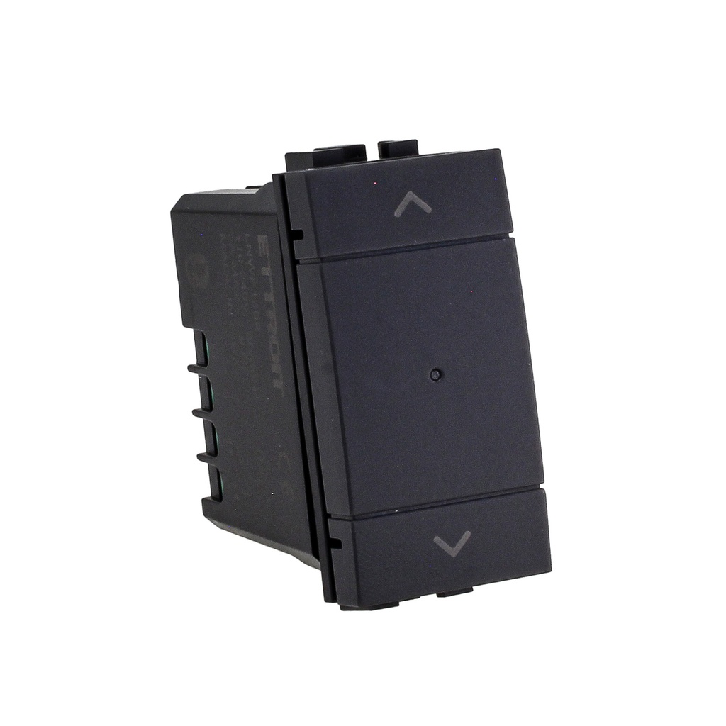 Pulsante Modulo Tapparelle Connesso Smart WIFI Tuya Per Tende Persiane Compatibile Bticino Living Colore Nero