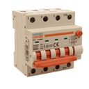 A2ZWORLD RCBO Interruttore Magnetotermico Differenziale Con Doppia Leva Tipo A Curva B 4P 4M 6000A 30mA, Diagnostica Visiva, B10A  AC 400V IP20 IEC61009-1 PL8M4 4P