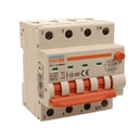 A2ZWORLD RCBO Interruttore Magnetotermico Differenziale Con Doppia Leva Tipo A Curva B 4P 4M 6000A 300mA, Diagnostica Visiva, B25A  AC 400V IP20 IEC61009-1 PL8M4 4P