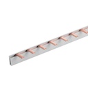 Pettine di Distribuzione Busbar Modulari, 1P, 54 PIN, Sezione PIN 10mm², Distanza tra PIN 17,8mm, Larghezza del PIN 4mm, Altezza del PIN 11,5mm Lunghezza Totale 1000mm 63A IP20