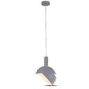 Lampadario LED con Paralume in Alluminio e Portalampada E14 (Max 60W) Colore Grigio SKU 3922