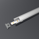 A2ZWORLD Kit Profilo Alluminio Completo Da 2 Metri Per Striscia Led, Larga e Alta da Incasso, Dimensione 27.2*15mm, Larghezza Interna 17mm, 193g/m, Copertura Opale, Tappi Chiusura e Clip Fissaggio Incluso