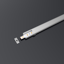 A2ZWORLD Kit Profilo Alluminio Completo Da 2 Metri Per Striscia Led, Standard, Dimensione 17.4*7mm, Larghezza Interna 12.4mm, 115g/m, Copertura Opale, Tappi Chiusura e Clip Fissaggio Incluso,BAV10321,BAV3355,BA1707,BAV3370
