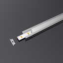 A2ZWORLD Kit Profilo Alluminio Completo Da 2 Metri Per Striscia Led, Da Incasso, Dimensione 24.7*7mm, Larghezza Interna 12.4mm, 133g/m, 2 Metri Copertura Opale, Tappi Chiusura e Clip Fissaggio Incluso, BAV10320,BAV3350,BA2507