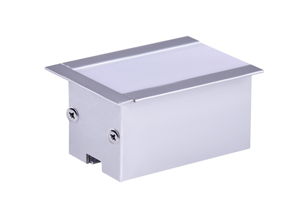 A2ZWORLD Kit Profilo Alluminio Completo Da 2 Metri Per Striscia Led, Super Larga e Alta Da Incasso, Dimensione 50*35mm, Larghezza Interna 30mm, 503g/m, Copertura Opale, Tappi Chiusura e Clip Fissaggio Incluso,BAV2871