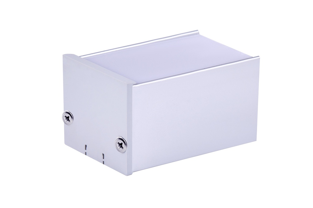 A2ZWORLD Kit Profilo Alluminio Completo Da 2 Metri Per Striscia Led, Super Larga e Alta, Dimensione 40*34.8mm, Larghezza Interna 34mm, 412g/m, Copertura Opale, Tappi Chiusura e Clip Fissaggio Incluso