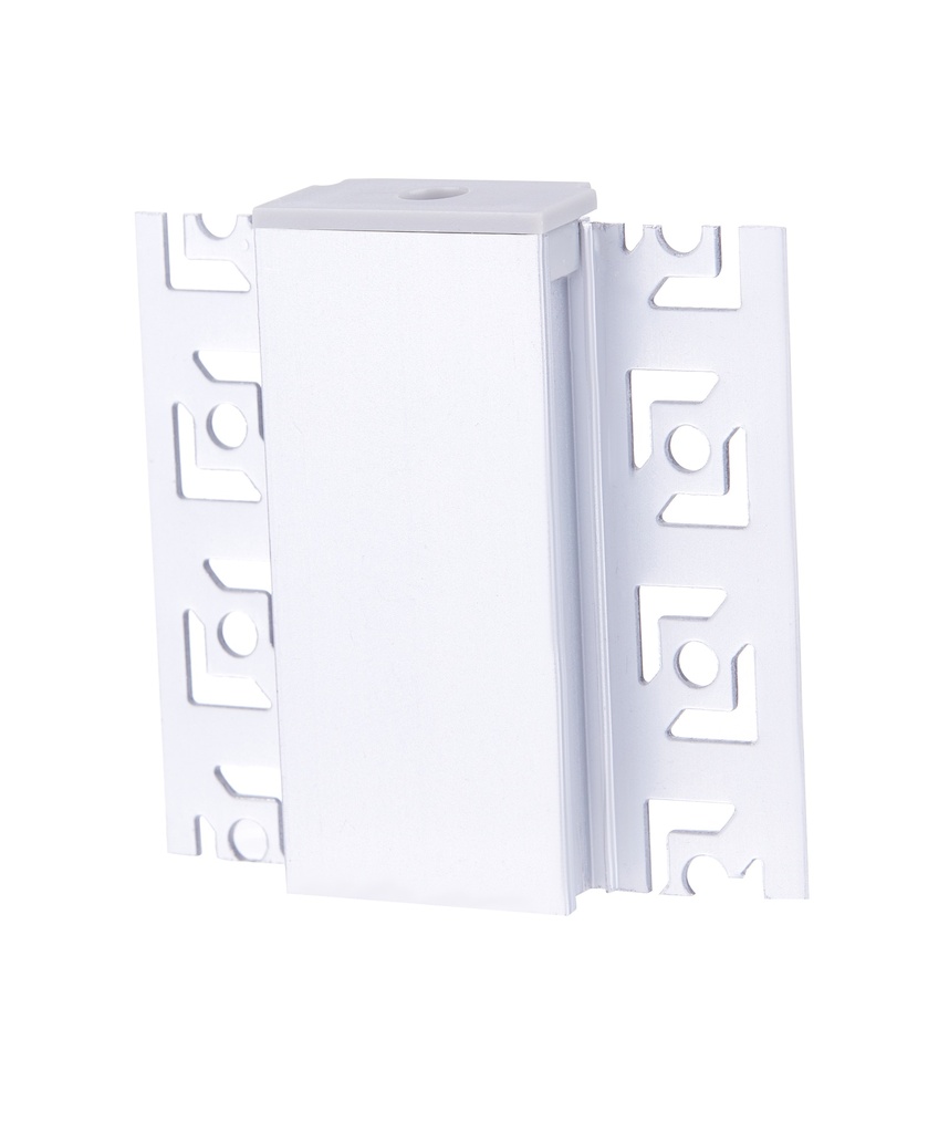 A2ZWORLD Kit Profilo Alluminio Completo Da 2 Metri Per Striscia Led, Larga Da Incasso Cartongesso Con Alette Scomparsa,  Dimensione 64.2*13.8mm, Larghezza Interna 20mm, 271g/m, Copertura Opale, Tappi Chiusura e Clip Fissaggio Incluso,BAV3359