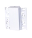 A2ZWORLD Kit Profilo Alluminio Completo Da 2 Metri Per Striscia Led, Larga Da Incasso Cartongesso Con Alette Scomparsa,  Dimensione 64.2*13.8mm, Larghezza Interna 20mm, 271g/m, Copertura Opale, Tappi Chiusura e Clip Fissaggio Incluso,BAV3359