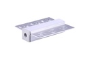 A2ZWORLD Kit Profilo Alluminio Completo Da 2 Metri Per Striscia Led, Da Incasso Con Alette Scomparsa, Dimensione 55.5*14.9mm, Larghezza Interna 12.9mm, 284g/m, Copertura Opale, Tappi Chiusura e Clip Fissaggio Incluso,BAV23173,BAV3360,BA4435