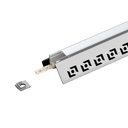 Kit Profilo Alluminio Completo Da 2 Metri Per Striscia Led, Angolare Esterno Da Incasso Con Alette Scomparsa, Dimensione 47.3X22.6mm, Larghezza Interna 10mm, 242g/m, Copertura Opale, Tappi Chiusura e Clip Fissaggio Incluso,BAV3361